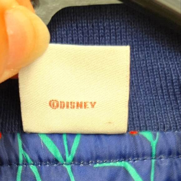 Disney Princess Belle Beauty & The Beast Bomber Jacket Girls Sz Small Blue Satin - Picture 7 of 7